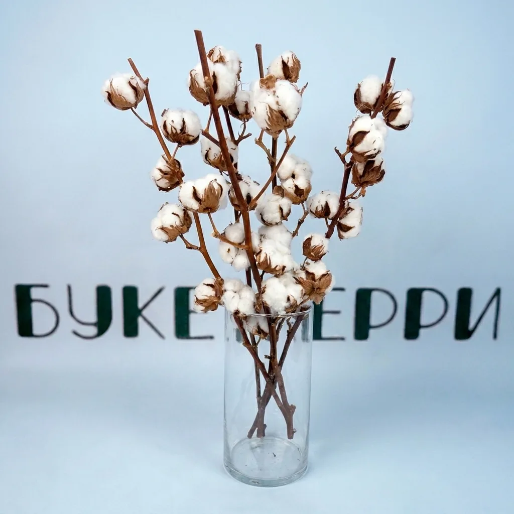 Хлопок ветка 50см — купить в Кирове, Букетберри